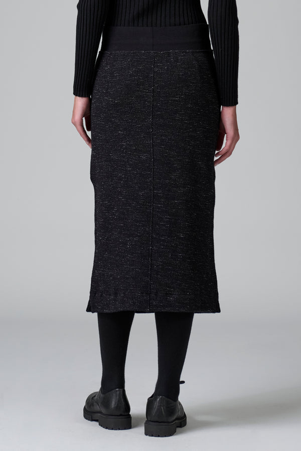 Gonna a tubino in maglia di lana e cotone microfantasia | 1016.CFDTRB8435.10