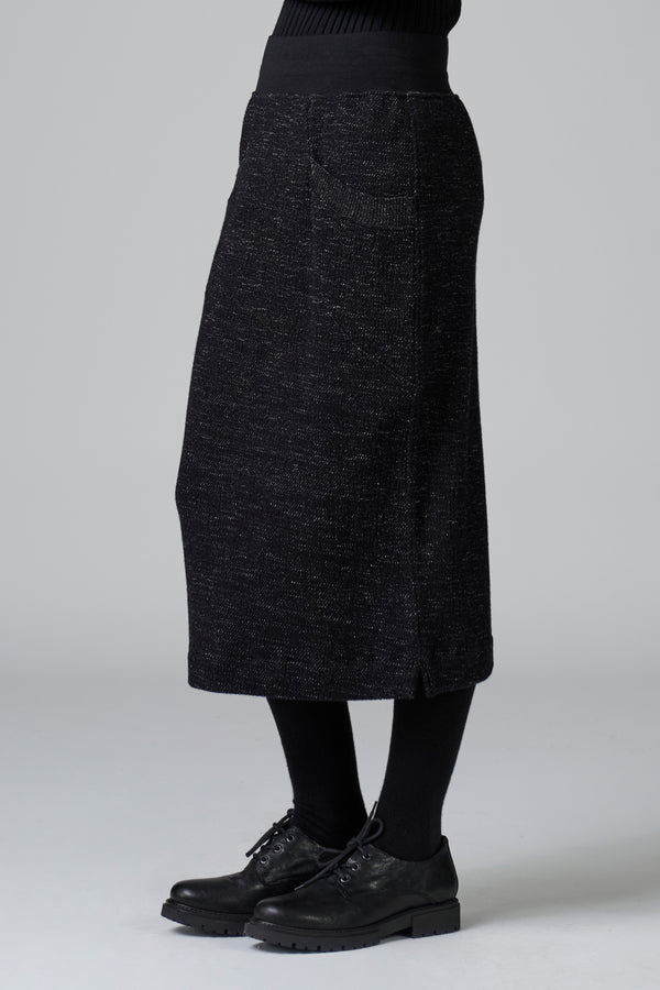 Gonna a tubino in maglia di lana e cotone microfantasia | 1016.CFDTRB8435.10