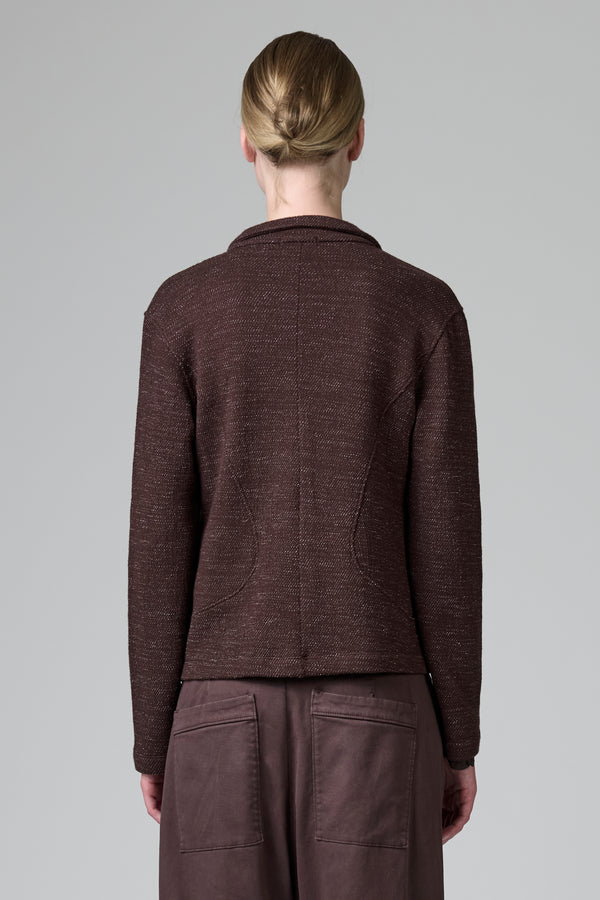 Giacchina corta in maglia di lana e cotone microfantasia | 1016.CFDTRB8436.07