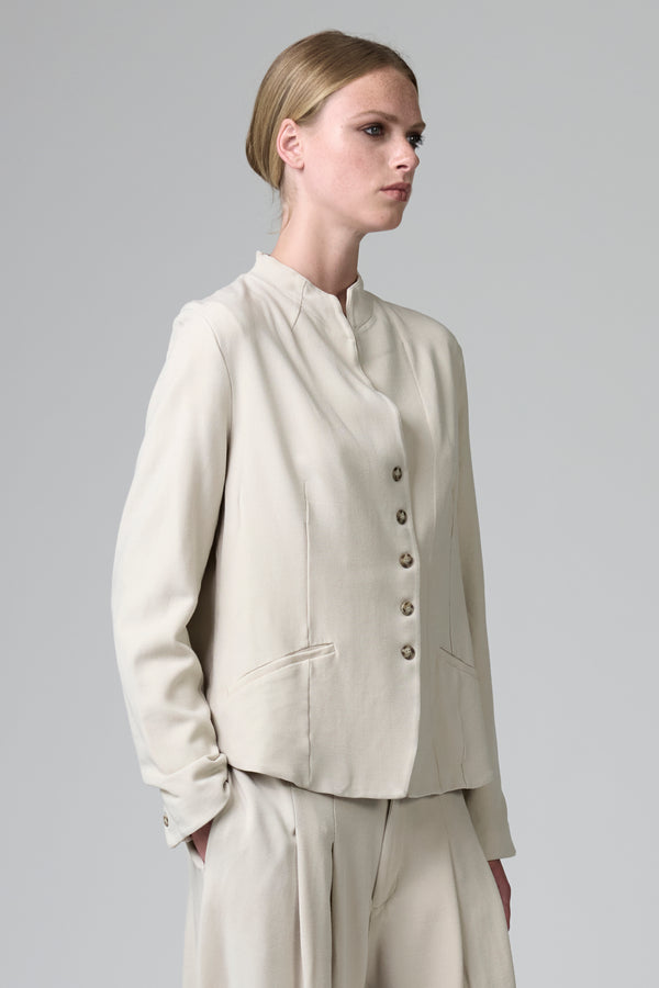 Stretch wool and viscose shaped jacket | 1016.CFDTRBC120.01
