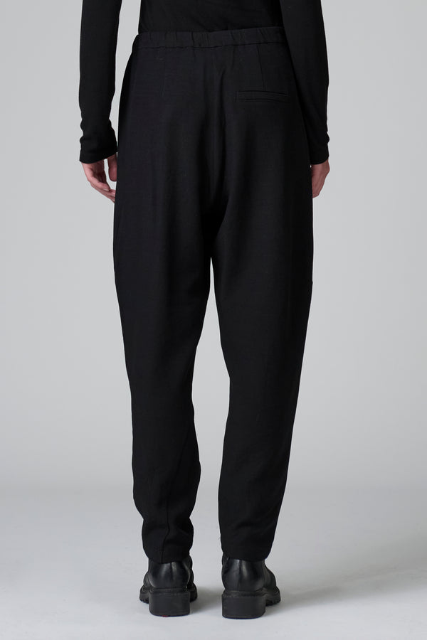 Pantalone comfort fit con vita elasticizzata in lana e viscosa stretch | 1016.CFDTRBC124.10