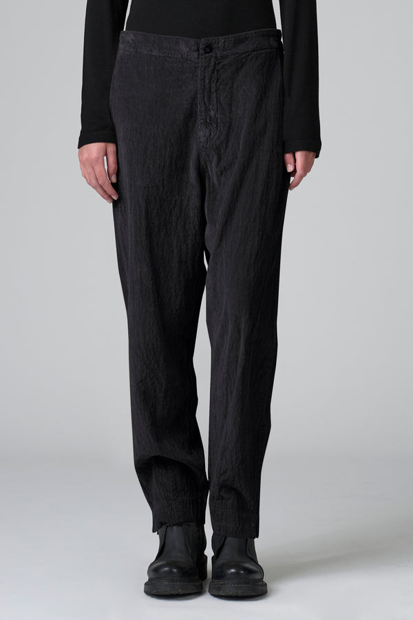 Regular fit trousers in slightly embossed viscose and cotton stretch fine ribbed velour | 1016.CFDTRBP251.13