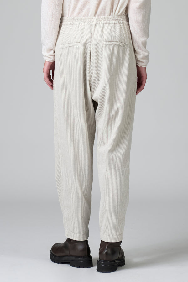 Pantalone comfort fit con elastico in vita in velluto a coste di viscosa e cotone stretch | 1016.CFDTRBQ262.01