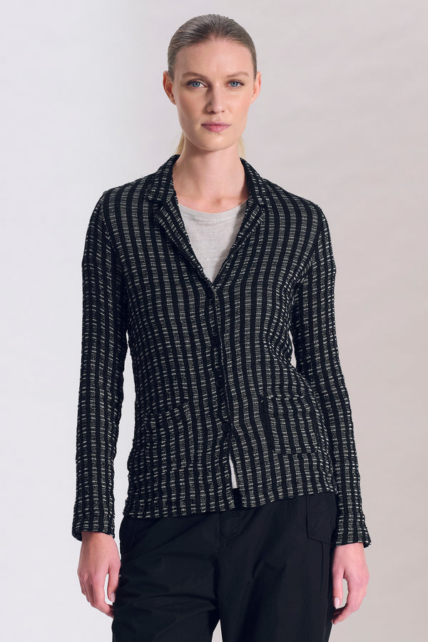 Strickjacke im Slim Fit aus Viskose-Leinen-Mix mit Karomuster | 1017.CFDTRC11460.10