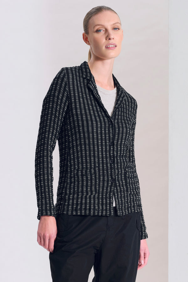 Strickjacke im Slim Fit aus Viskose-Leinen-Mix mit Karomuster | 1017.CFDTRC11460.10