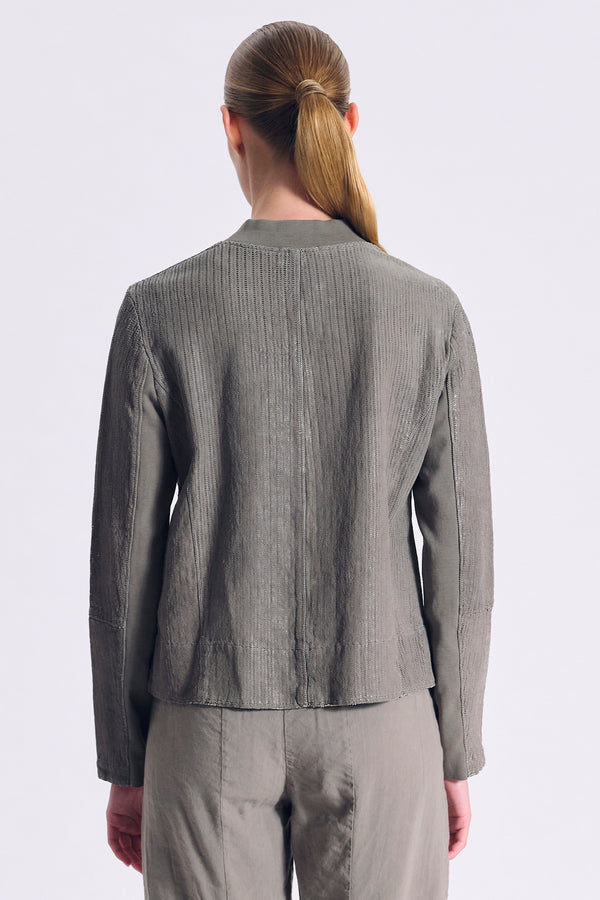 Jacke aus Ajour-Leder mit Strickeinsätzen | 1017.CFDTRC3380.12