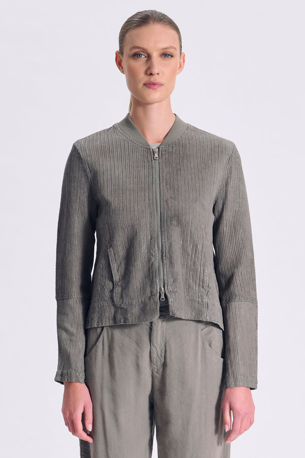 Jacke aus Ajour-Leder mit Strickeinsätzen | 1017.CFDTRC3380.12