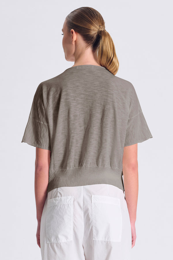 T-shirt ampia in maglia di cotone fiammato | 1017.CFDTRC5403.12