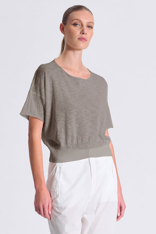 T-shirt ampia in maglia di cotone fiammato | 1017.CFDTRC5403.12