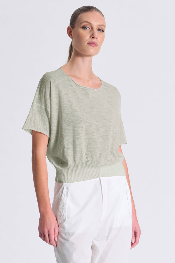 T-shirt ampia in maglia di cotone fiammato | 1017.CFDTRC5403.14