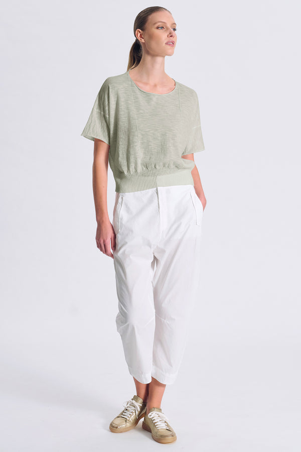 T-shirt ampia in maglia di cotone fiammato | 1017.CFDTRC5403.14