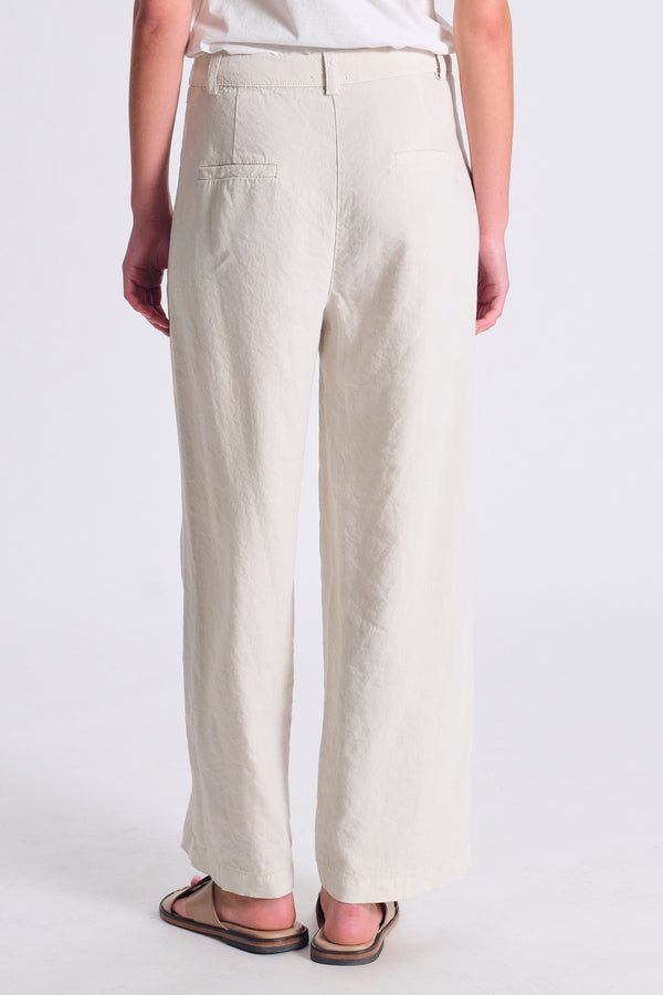 Pantalone gamba larga in lino e viscosa stretch | 1017.CFDTRCC121.01