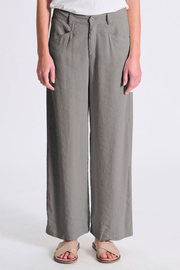 Pantalone gamba larga in lino e viscosa stretch | 1017.CFDTRCC121.12