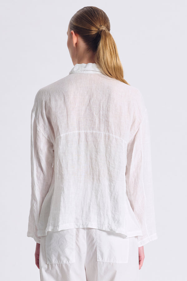 Camicia in lino, linea morbida con collo camicia | 1017.CFDTRCE140.00