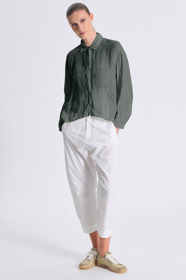 Camicia in lino, linea morbida con collo camicia | 1017.CFDTRCE140.04