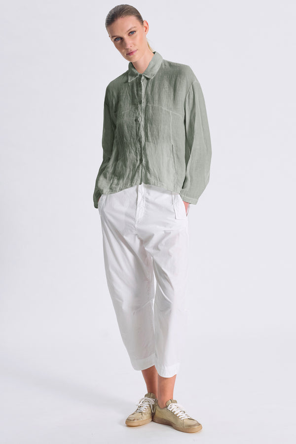 Camicia in lino, linea morbida con collo camicia | 1017.CFDTRCE140.14