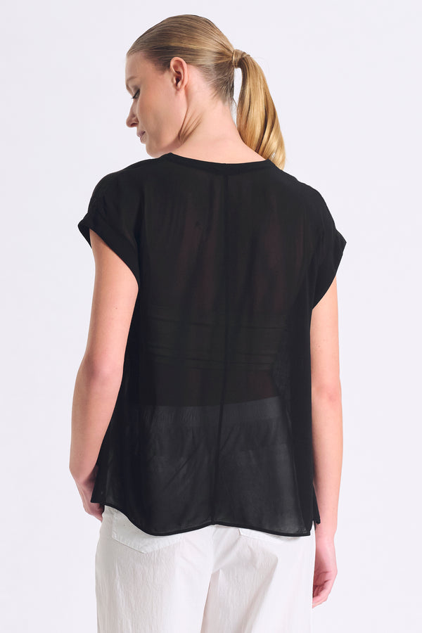 Canotta di lino con inserti nel giromanica in viscosa | 1017.CFDTRCE141.10