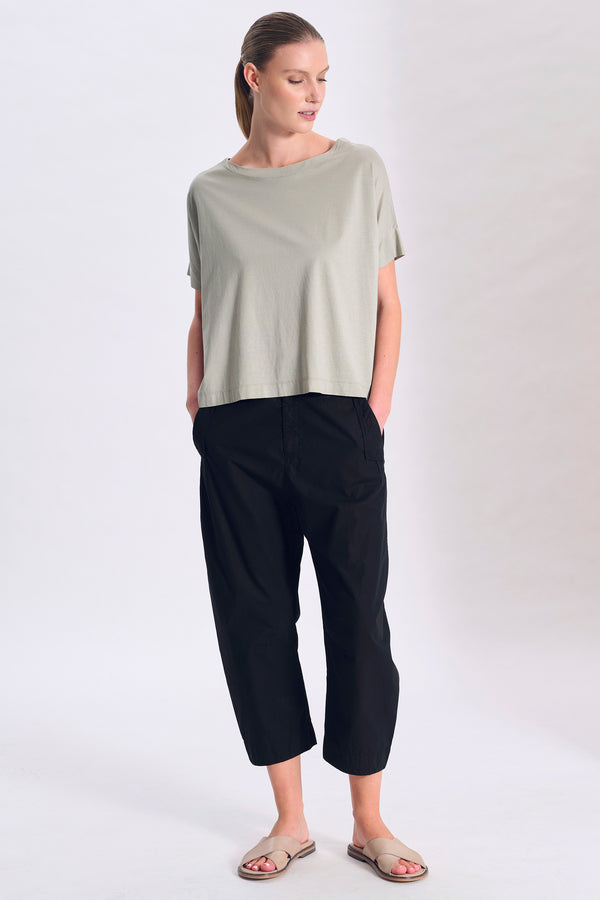 T-shirt oversize mezza manica in jersey di tencell e cotone inserto a contrasto in viscosa | 1017.CFDTRCH171.14