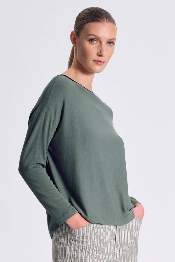 LONGSLEEVE AUS MODALJERSEYMISCHUNG - BEIDSEITIG TRAGBAR | 1017.CFDTRCI181.04