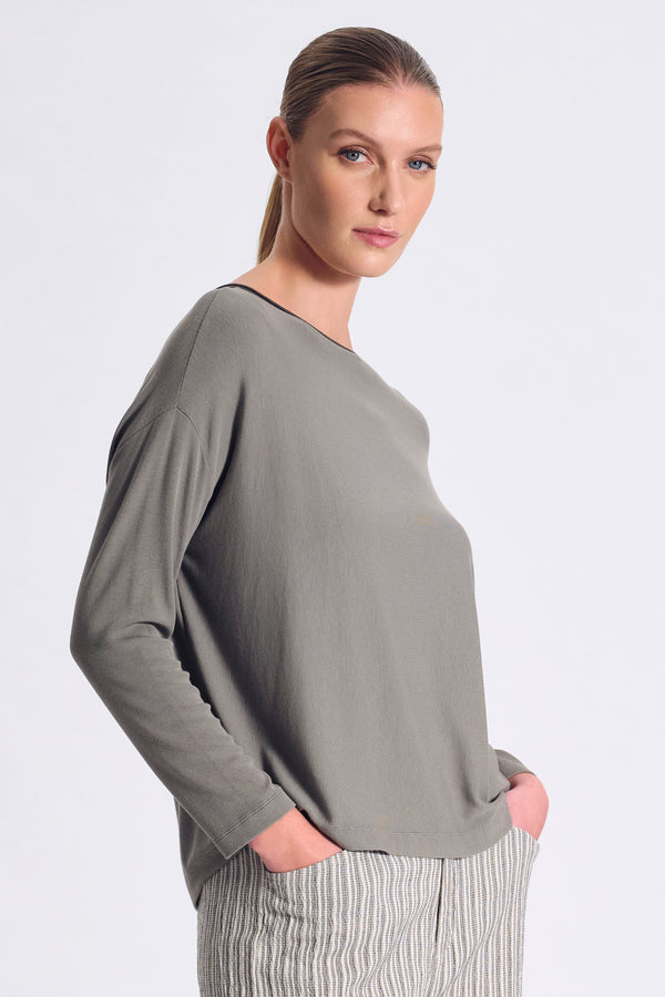 LONGSLEEVE AUS MODALJERSEYMISCHUNG - BEIDSEITIG TRAGBAR | 1017.CFDTRCI181.12