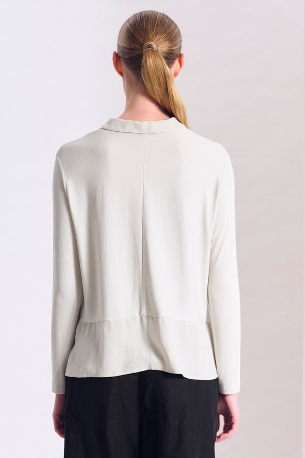 Camicia comfort fit in costina leggera di modal stretch con inserti in georgette di viscosa | 1017.CFDTRCI183.01