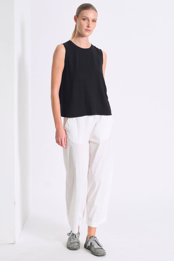 Top im Comfort Fit mit breiten Trägern aus Leinenjersey vorne und aus Georgette hinten mit eingefass | 1017.CFDTRCK200.10