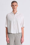 Camicia comfort fit manica 3/4 con fondo stondato in popeline stretch | 1017.CFDTRCM224.00