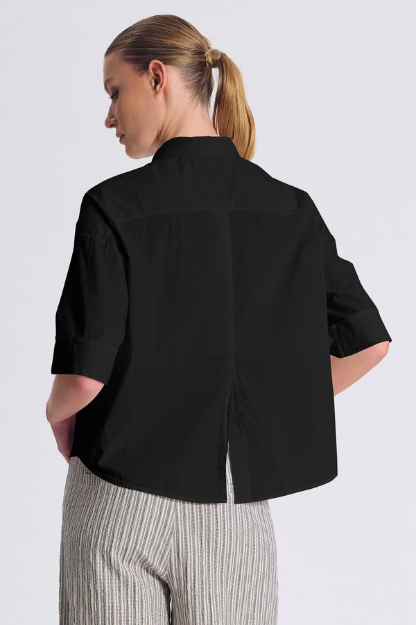 Camicia comfort fit manica 3/4 con fondo stondato in popeline stretch | 1017.CFDTRCM224.10