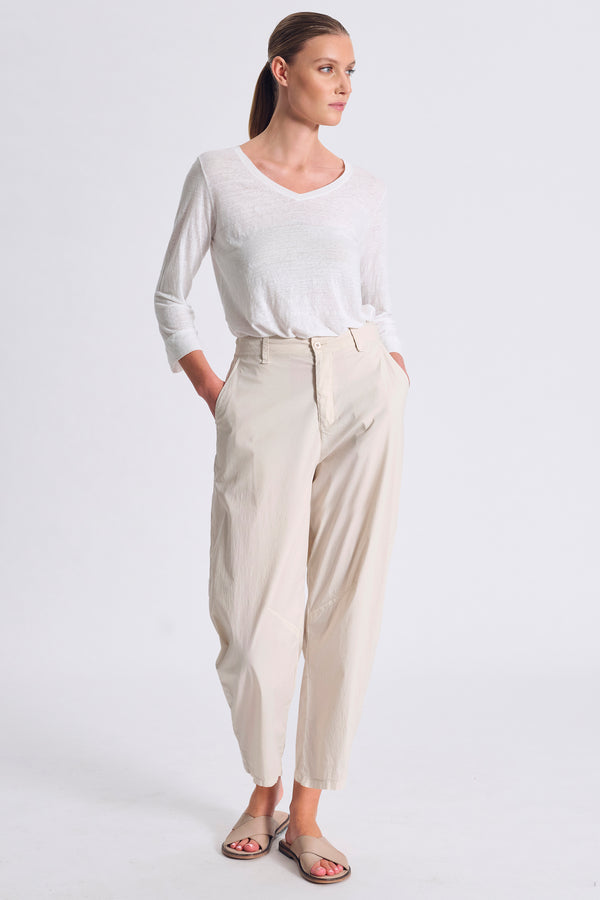 Pantalone comfort fit in popeline stretch con elastico dietro | 1017.CFDTRCM227.01