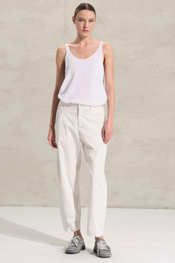 Comfort-fit stretch cotton and tencel trousers | 1017.CFDTRCO245.01