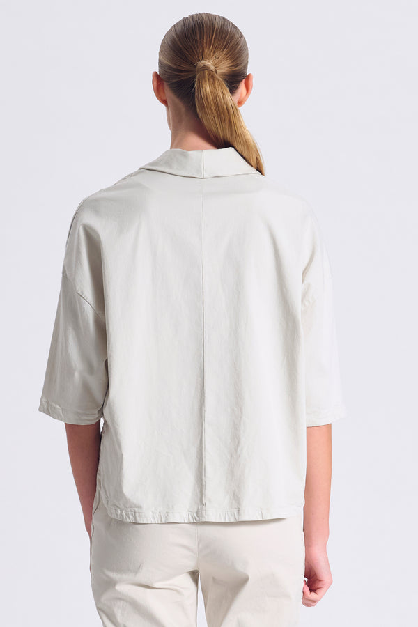 Blusenjacke mit Schalkragen, 3/4-Arm aus Baumwolle und Tencel mit Stretchanteil | 1017.CFDTRCO246.01