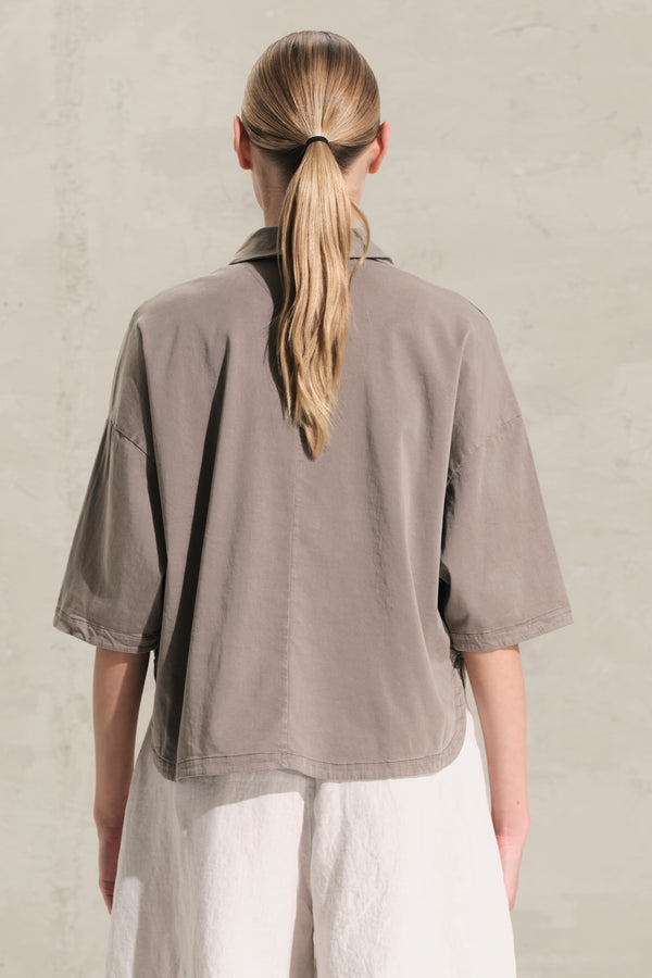 Blusenjacke mit Schalkragen, 3/4-Arm aus Baumwolle und Tencel mit Stretchanteil | 1017.CFDTRCO246.16