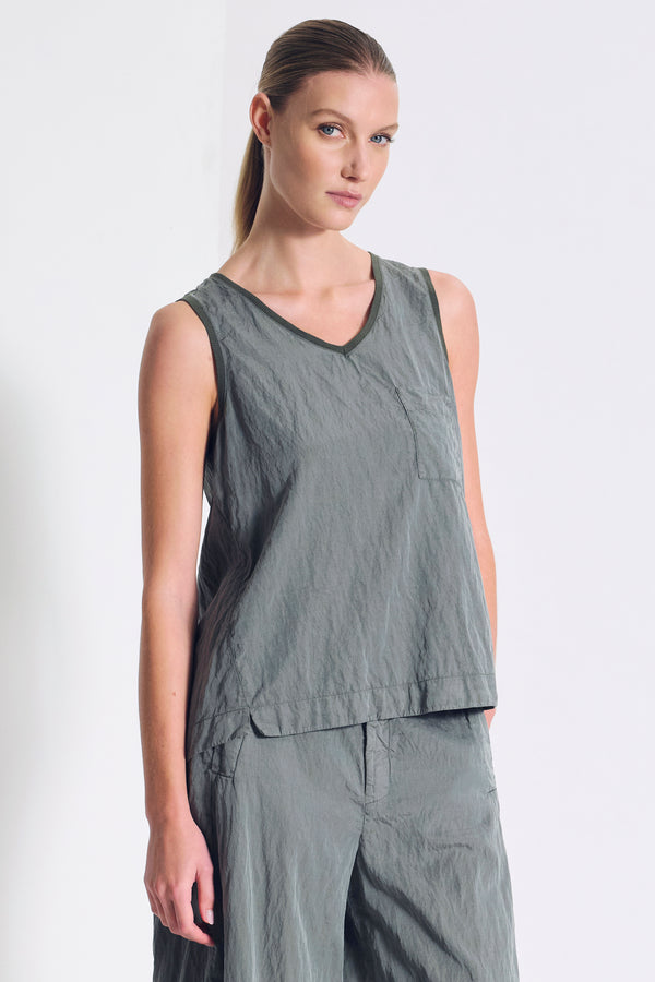 Ausgestelltes Top im Comfort Fit aus Seiden-Mix mit Strickbündchen am Kragen und am Armloch | 1017.CFDTRCV313.04