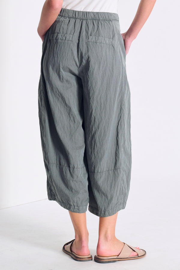 Pantalone cropped gamba larga in misto seta con elastico dietro in cintura | 1017.CFDTRCV314.04