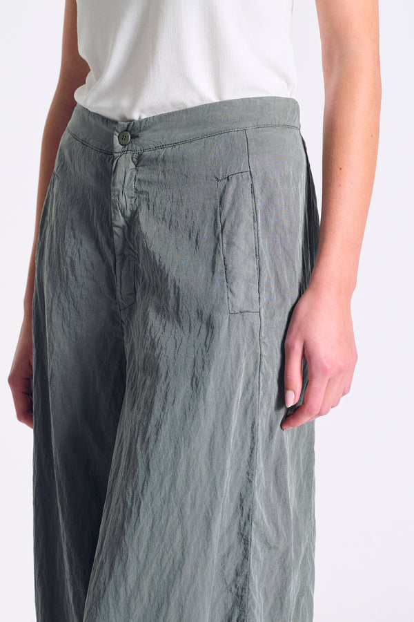 Cropped-Hose mit weit geschnittenem Bein aus Seidenmix, hinten mit elastischem Bund | 1017.CFDTRCV314.04
