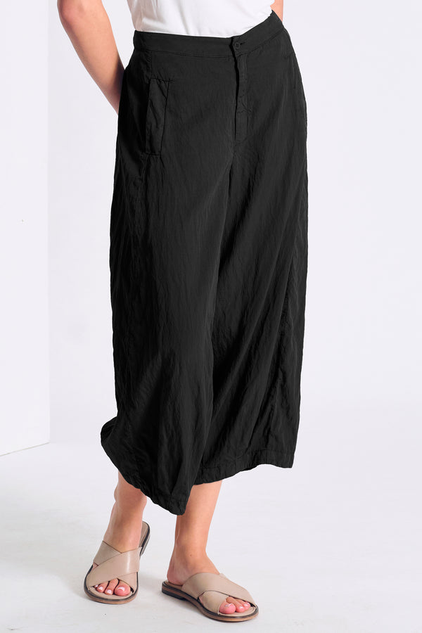 Pantalone cropped gamba larga in misto seta con elastico dietro in cintura | 1017.CFDTRCV314.10