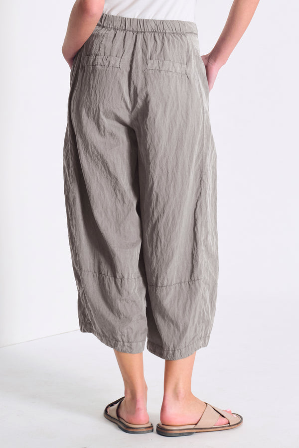 Pantalone cropped gamba larga in misto seta con elastico dietro in cintura | 1017.CFDTRCV314.12