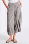 Cropped-Hose mit weit geschnittenem Bein aus Seidenmix, hinten mit elastischem Bund | 1017.CFDTRCV314.12