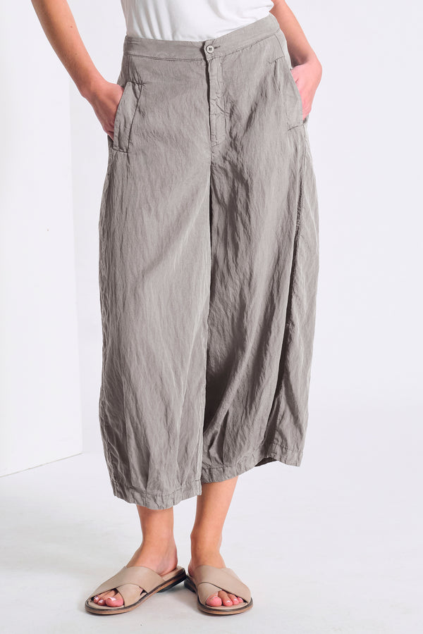 Pantalone cropped gamba larga in misto seta con elastico dietro in cintura | 1017.CFDTRCV314.12