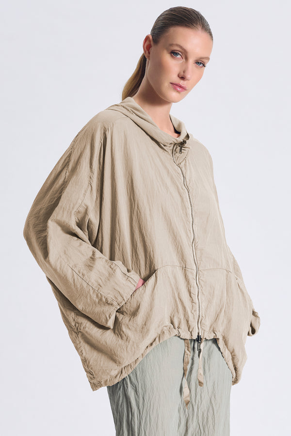 Blouson ample réversible avec manches kimono en soie mélangée | 1017.CFDTRCV319.02