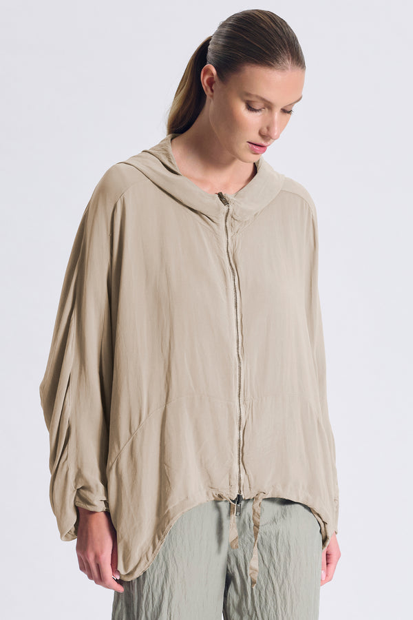 Blouson ample réversible avec manches kimono en soie mélangée | 1017.CFDTRCV319.02