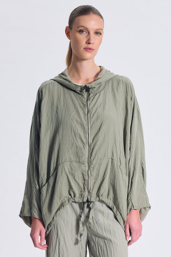 Weit geschnittene Wendejacke mit Kimonoärmeln aus Seidenmix | 1017.CFDTRCV319.14