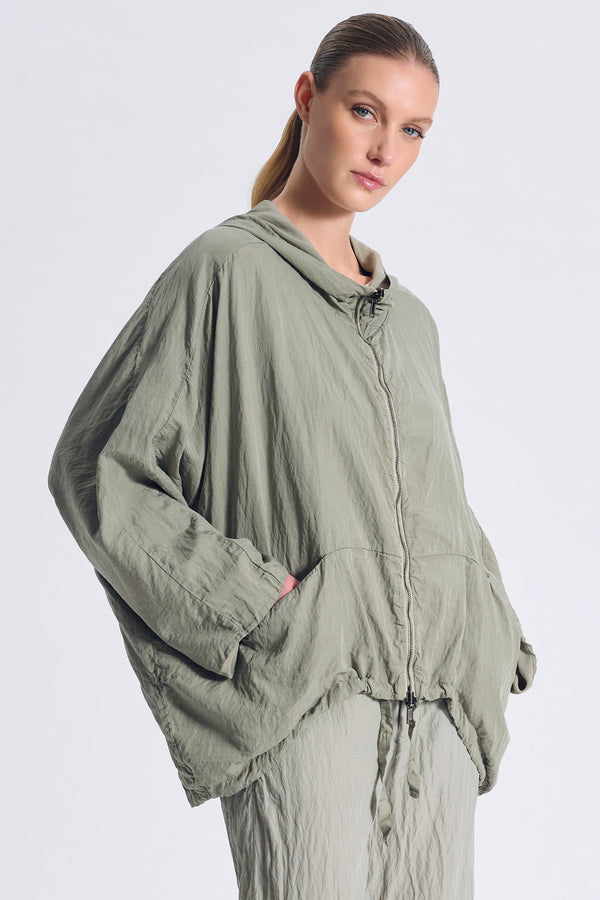 Weit geschnittene Wendejacke mit Kimonoärmeln aus Seidenmix | 1017.CFDTRCV319.14