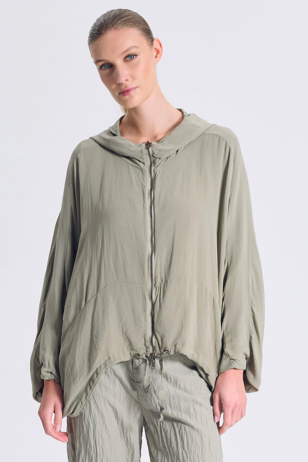 Weit geschnittene Wendejacke mit Kimonoärmeln aus Seidenmix | 1017.CFDTRCV319.14