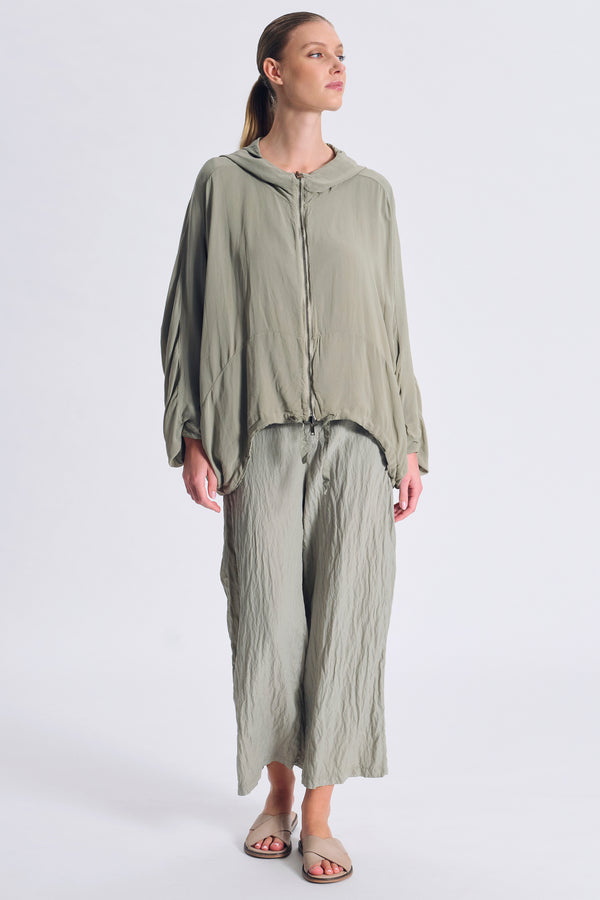 Weit geschnittene Wendejacke mit Kimonoärmeln aus Seidenmix | 1017.CFDTRCV319.14