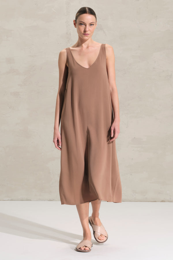Trägerkleid aus elastischem Viskosekrepp | 1018.CFDTRDI181.27