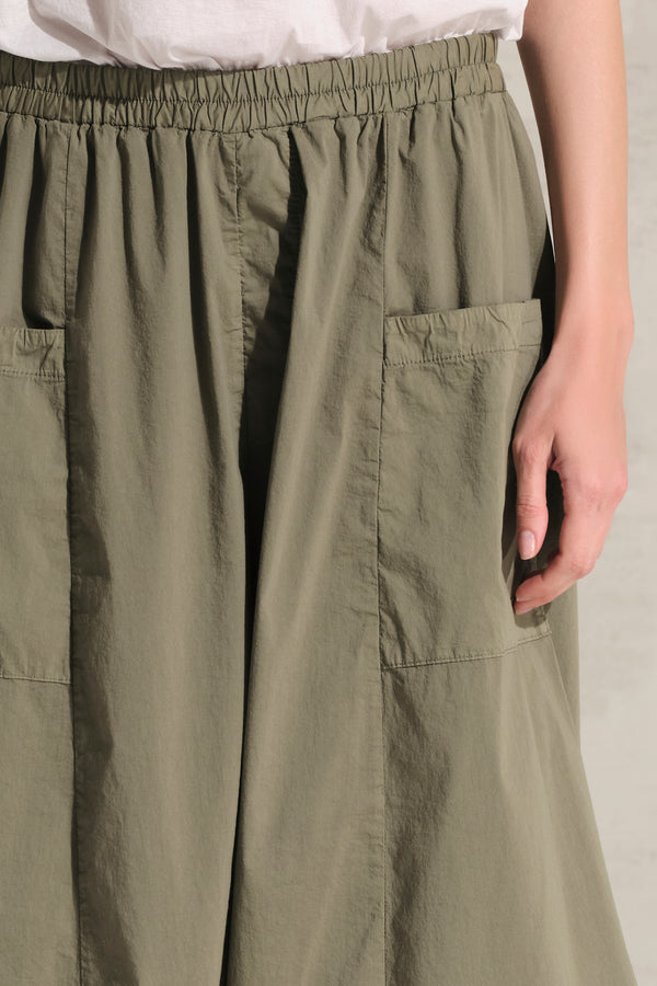 Pantalon barrel en coton stretch à taille élastiquée | 1018.CFDTRDM222.04