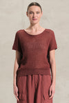 Maglia over scollo a barchetta in fettuccia di cotone sgradata | 1018.CFDTRDO241.18
