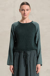 Pullover aus Baumwoll-Bändchengarn mit Ärmeln aus Baumwollmusselin | 1018.CFDTRDO242.25