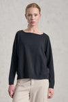 Maglia oversize in viscosa e lana. linea a scatola, collo a barchetta | 1019.CFDTRE11462.05